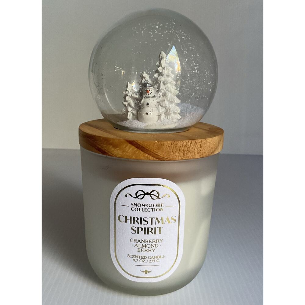 Kirkland’s Christmas Spirit Snowglobe Candle NEW – Snowman Winter Scene